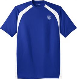 Sport-Tek Colorblock Crew, Royal/White